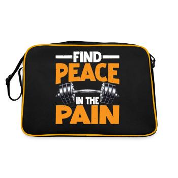 Find Peace In The Pain 69 - Retro Bag - black/gold - Back