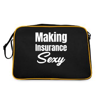 Insurance Make Sexy Funny Agent Assurance - Retro Bag - black/gold - Back