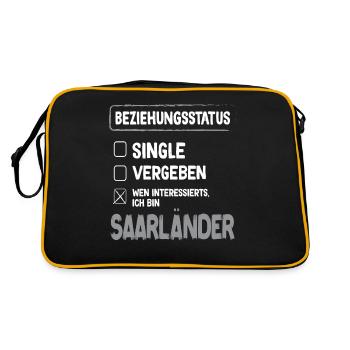 Saarland Relationship Status Saarland Saarlanders - Retro Bag - black/gold - Back