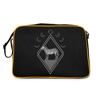Phases de la lune zébrée - Sac Retro - noir/or - Dos