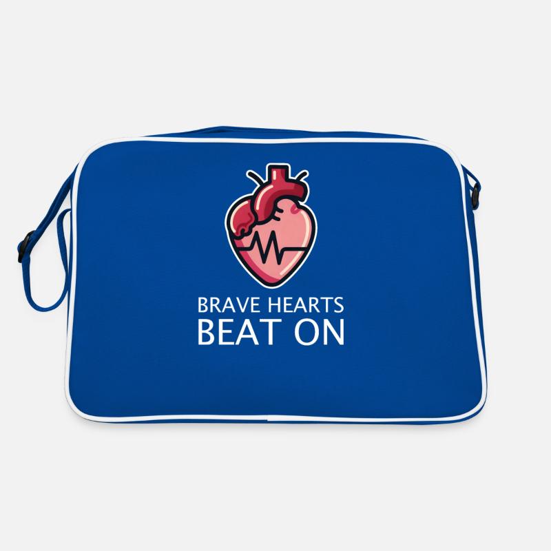 KHK-Bewusstsein Mutige Herzen schlagen weiter Retro Tasche