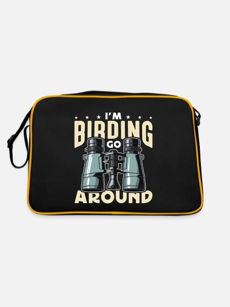Birdwatching I'm Birding Go Around Bird Feeder - Retro Bag - black/gold - Back