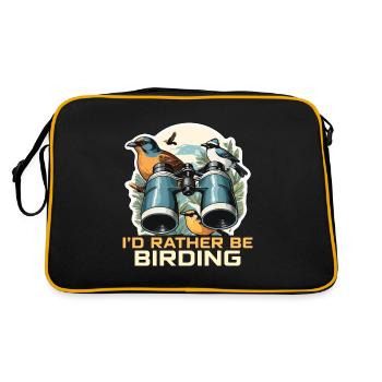 Observation des oiseaux Je préfère être ornithologue ornithologue - Sac Retro - noir/or - Dos
