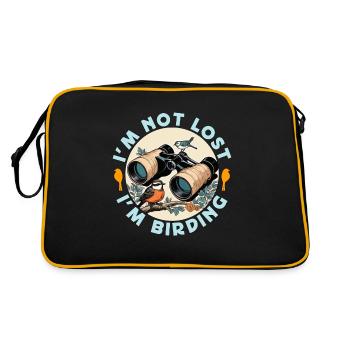 Observation des oiseaux Je ne suis pas perdu Je suis ornithologue - Sac Retro - noir/or - Dos