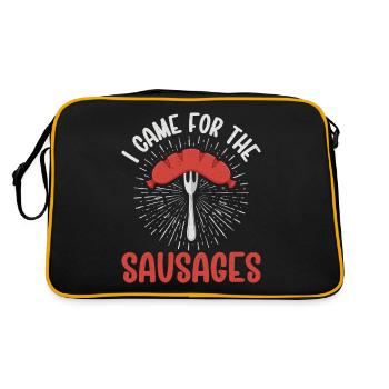 Sausage Lover - Retro Tasche - Schwarz/Gold - Hinten