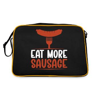 Sausage Lover - Retro Tasche - Schwarz/Gold - Hinten
