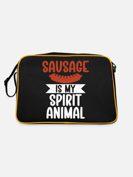 Sausage Lover - Retro Bag - black/gold - Back