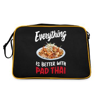 Everything is better with Pad Thai - Retro Bag - black/gold - Back