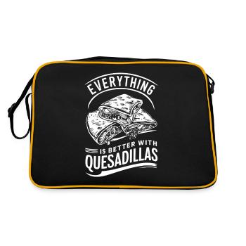 Everything is better with quesadillas - Retro Bag - black/gold - Back