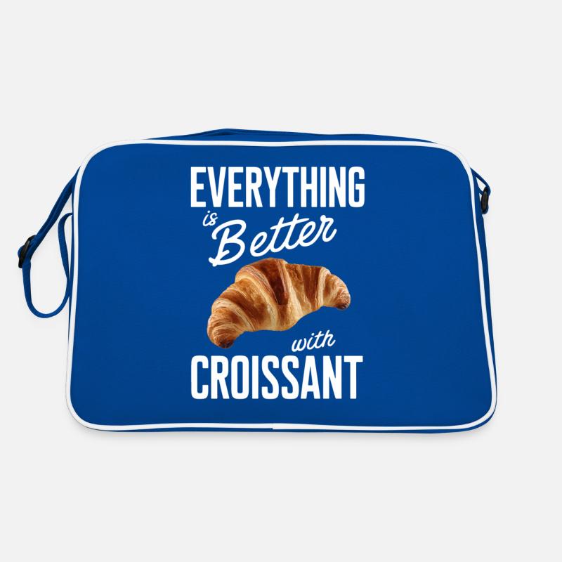 Alles Ist Besser Mit Croissant Retro Tasche