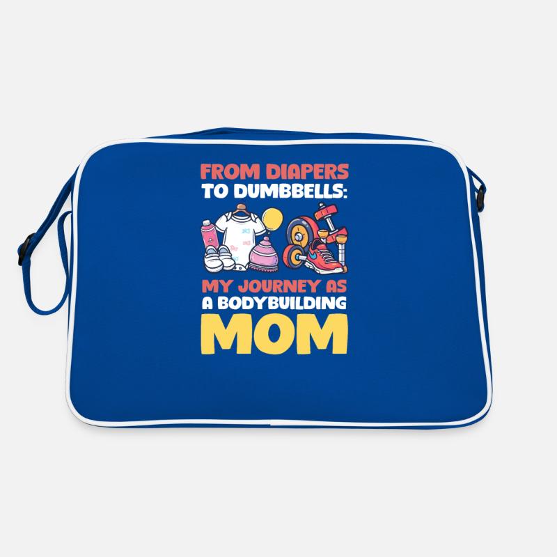 Bodybuilding-Mutter Von Windeln bis Hanteln Retro Tasche