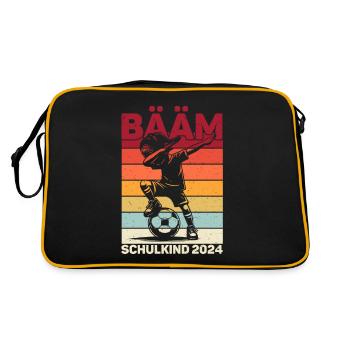 Scolarisation rentrée scolaire garçons écoliers 2024 - Sac Retro - noir/or - Dos