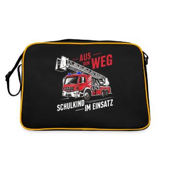 School enrollment back to school boys schoolchild 2024 - Retro Bag - black/gold - Back