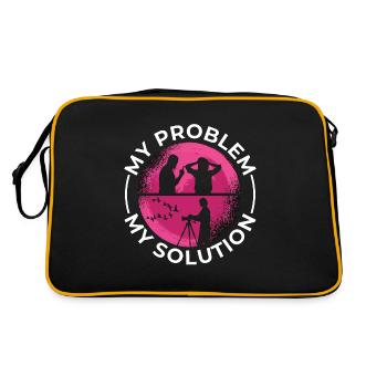 Ornithologue Mon problème Ma solution Pictogramme Maman - Sac Retro - noir/or - Dos