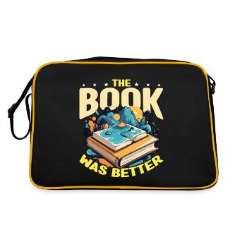 Book Editor The Book Was Better English Teacher - Retro Bag - black/gold - Back