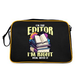 Book Editor I'm The Editor I'm Right Journalist - Retro Bag - black/gold - Back