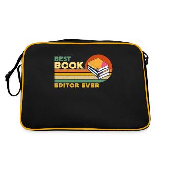 Best Book Editor Ever Retro Journalist Book Editor - Retro Bag - black/gold - Back