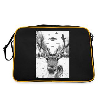 Renne selfie OVNI - Sac Retro - noir/or - Dos