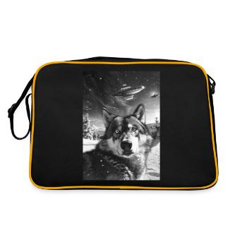 OVNI Selfie Loup - Sac Retro - noir/or - Dos