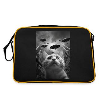 Chat selfie OVNI - Sac Retro - noir/or - Dos