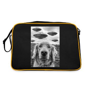 Chien selfie OVNI - Sac Retro - noir/or - Dos