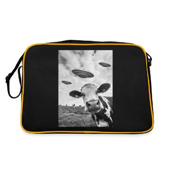OVNI Selfie Vache - Sac Retro - noir/or - Dos