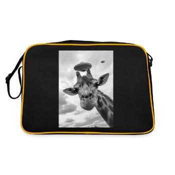 Girafe selfie OVNI - Sac Retro - noir/or - Dos