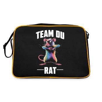 Team Du Rat Radin Humour Fun - Sac Retro - noir/or - Dos