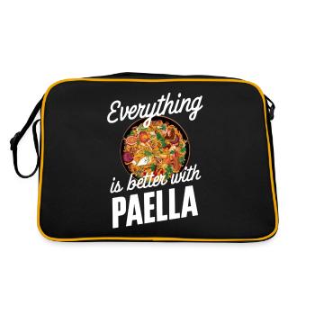 Everything Is Better With Paella - Retro Bag - black/gold - Back