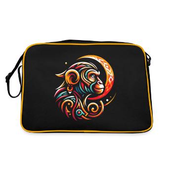 Phases de la lune du singe - Sac Retro - noir/or - Dos
