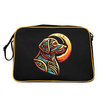Phases de la lune au Labrador - Sac Retro - noir/or - Dos