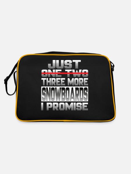 Just One More Snowboard I Promise Snowboard - Retro Bag - black/gold - Back