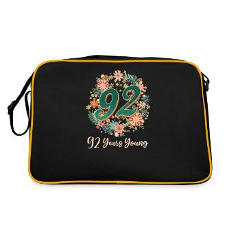 92nd Birthday 92 Years Young - Retro Bag - black/gold - Back