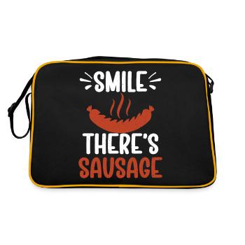 Sausage Lover - Retro Tasche - Schwarz/Gold - Hinten