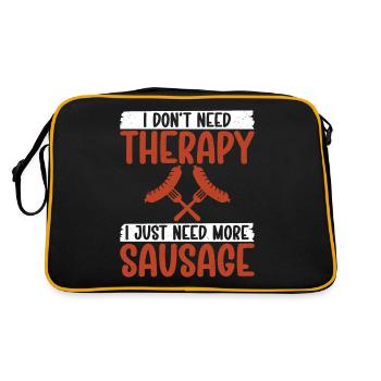 Sausage Lover - Retro Tasche - Schwarz/Gold - Hinten