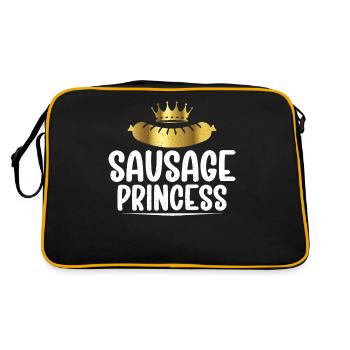 Sausage Lover - Retro Tasche - Schwarz/Gold - Hinten