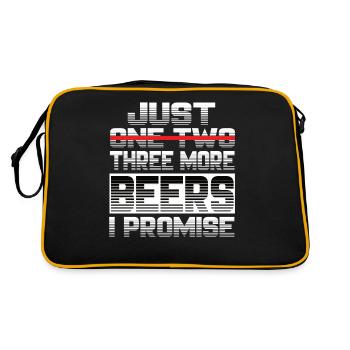 Just One More Beer I Promise Beer Drinker - Retro Bag - black/gold - Back