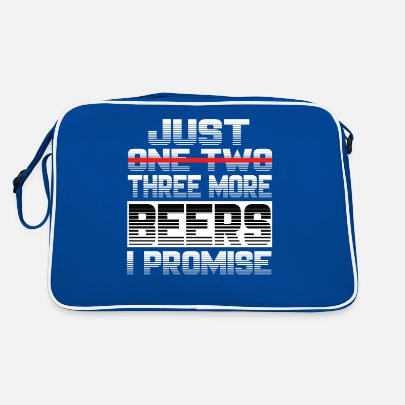 Just One More Beer I Promise Bier Biertrinker Retro Tasche