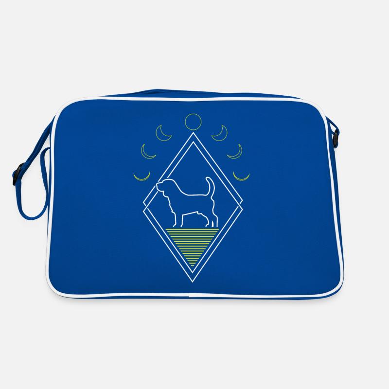 Beagle Abstract Moon Phases Retro Bag