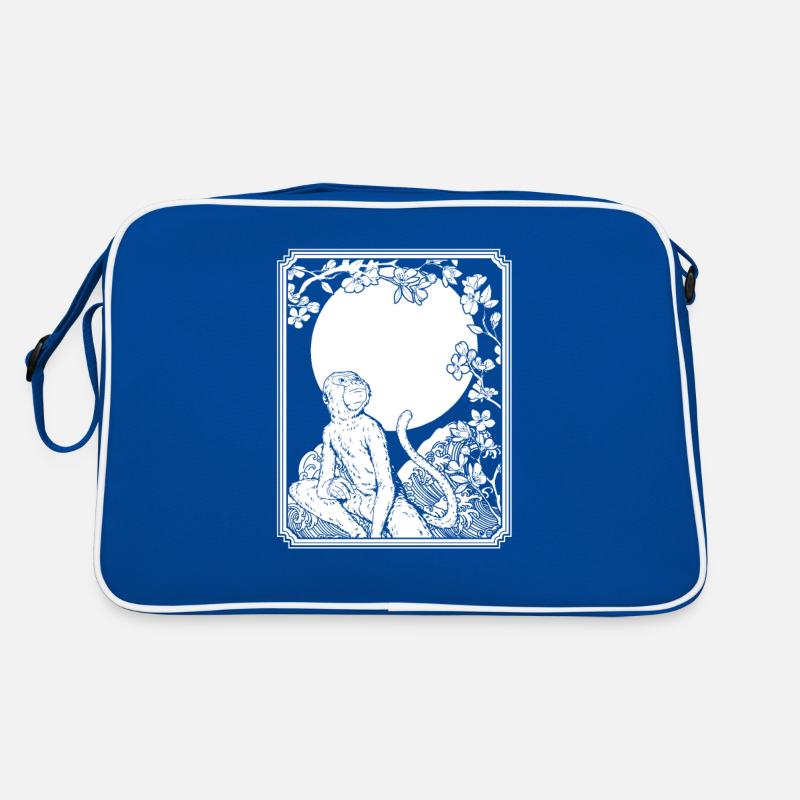 Monkey Japan Cherry Blossom Moon Retro Bag