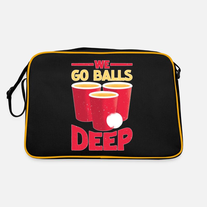 We Go Balls Deep 16 - Retro Tasche - Schwarz/Gold