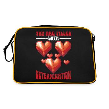 You Are Filled With Determination 9 - Retro Bag - black/gold - Back