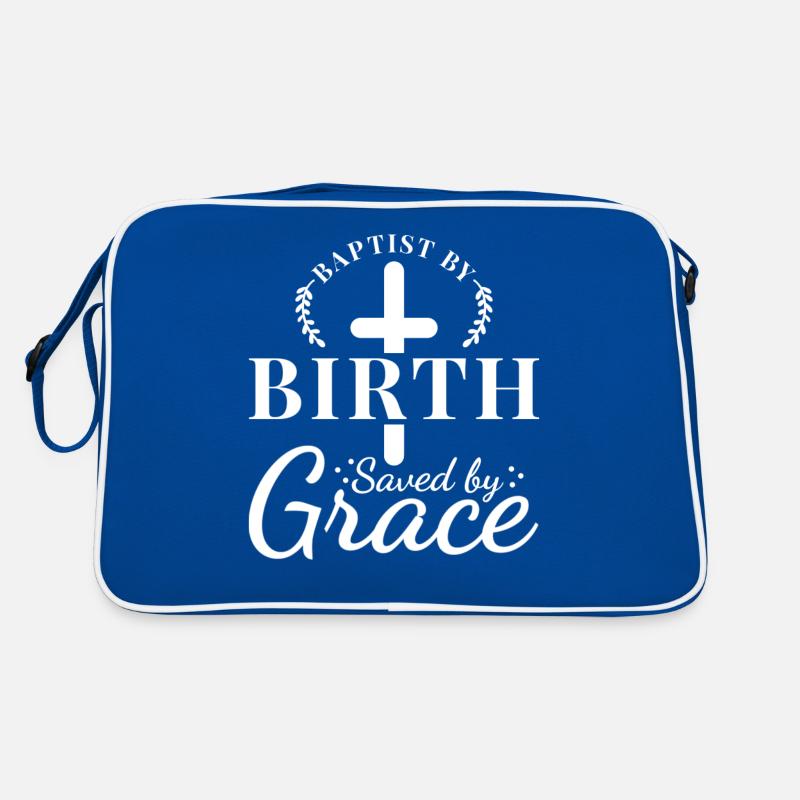 Baptized by birth, saved by grace Retro Bag