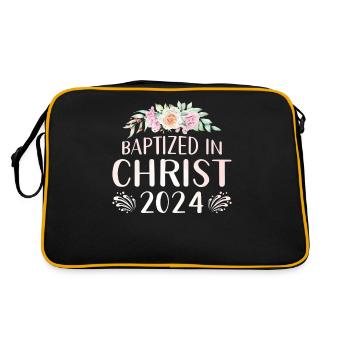 Getauft In Christus 2024 - Retro Tasche - Schwarz/Gold - Hinten