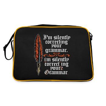 Book Editor I'm Silently Correcting Book Author - Retro Bag - black/gold - Back