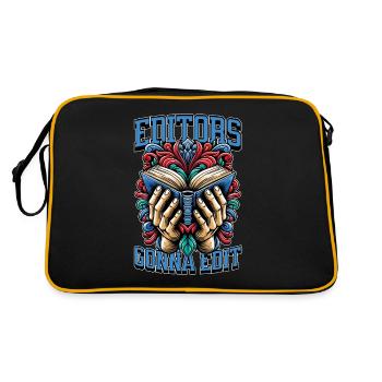 Book Editors going to Edit Publisher Book Author - Retro Bag - black/gold - Back