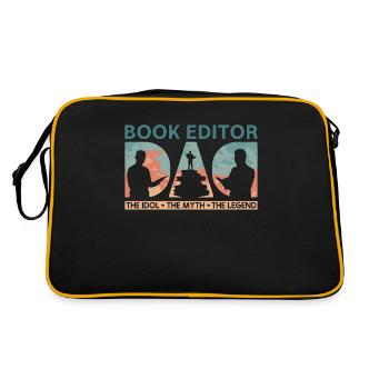 Book Editor Dad The Idol The Myth The Publisher - Retro Bag - black/gold - Back