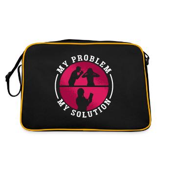Book Editor My Problem My Pictogram Mom Dad Editor - Retro Bag - black/gold - Back