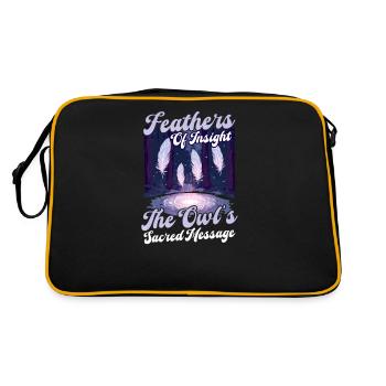 Le message sacré de la chouette spirituelle - Sac Retro - noir/or - Dos