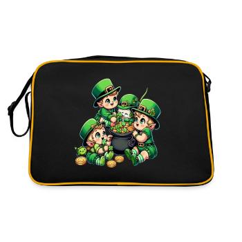 Happy Leprechaun (Irish Leprechaun) Bébés - Sac Retro - noir/or - Dos